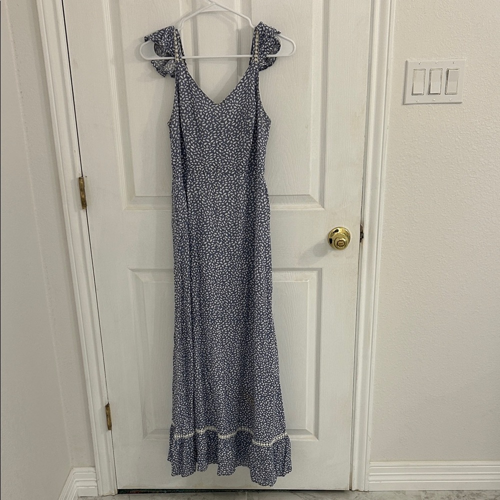 Japna Navy Floral Maxi Dress